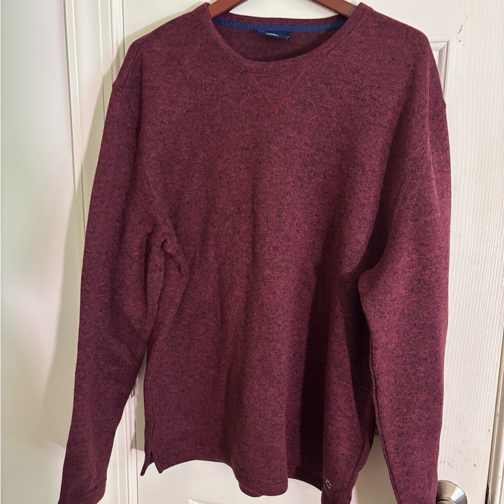 Crown & Ivy Maroon Crew Neck Sweater